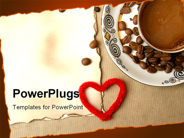 PowerPoint PPT Template called Coffee about food arabica and aroma