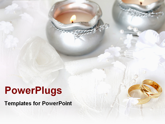 PowerPoint PPT Template called WD1006 about wedding jewelry and beauty