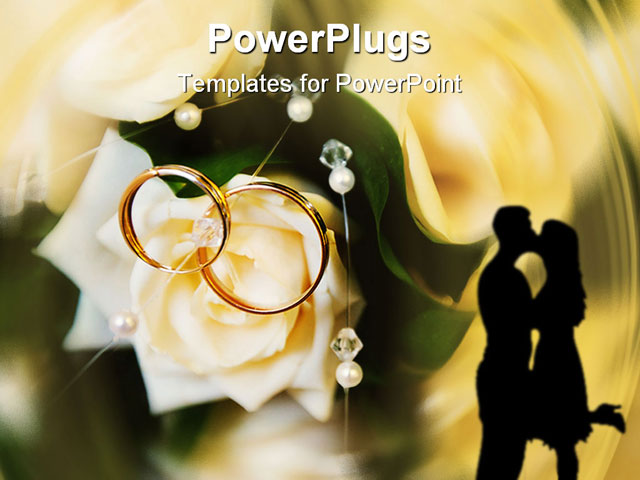 PowerPoint PPT Template called WeddingRing about wedding rings 
