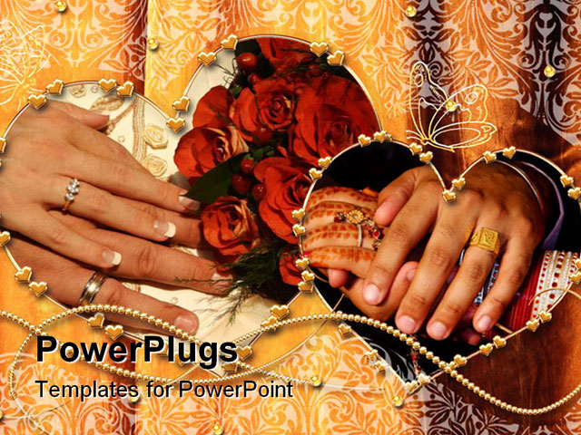 PowerPoint PPT Template called Wedding about new wedding rings 