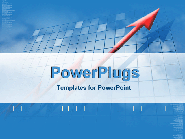 PowerPoint Template With <span>Moving Graphs and Charts Blue Background Finances Business</span>
