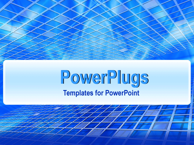 PowerPoint Template With <span>White Lines Forming Mesh Animated on Blue Background</span>